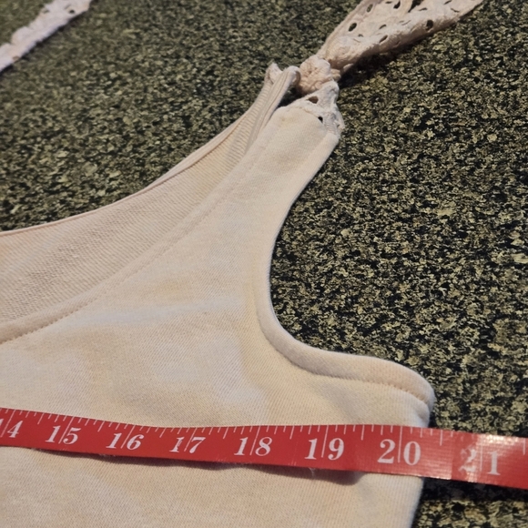 Venus Light Peach Romper Dress Sleeveless Shoulder Ties Front Pockets Women L - Picture 11 of 12